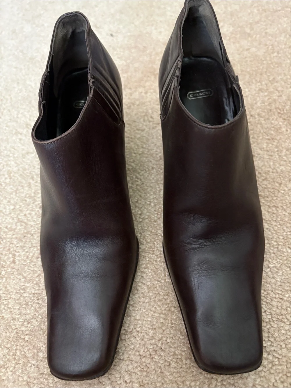 Coach Vintage Brown Ankle Booties